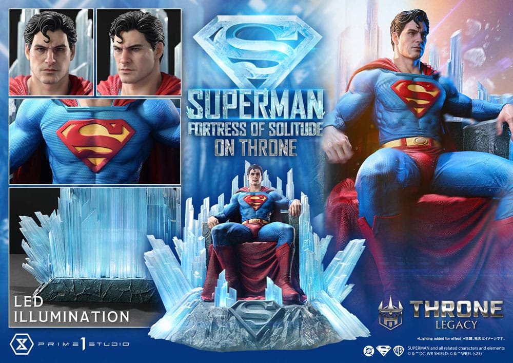 DC Comics Throne Legacy Collection Statue Statue 1/4 Superman Fortress of Solitude on Throne (Design by Gabriele Dell'Otto) 52 cm